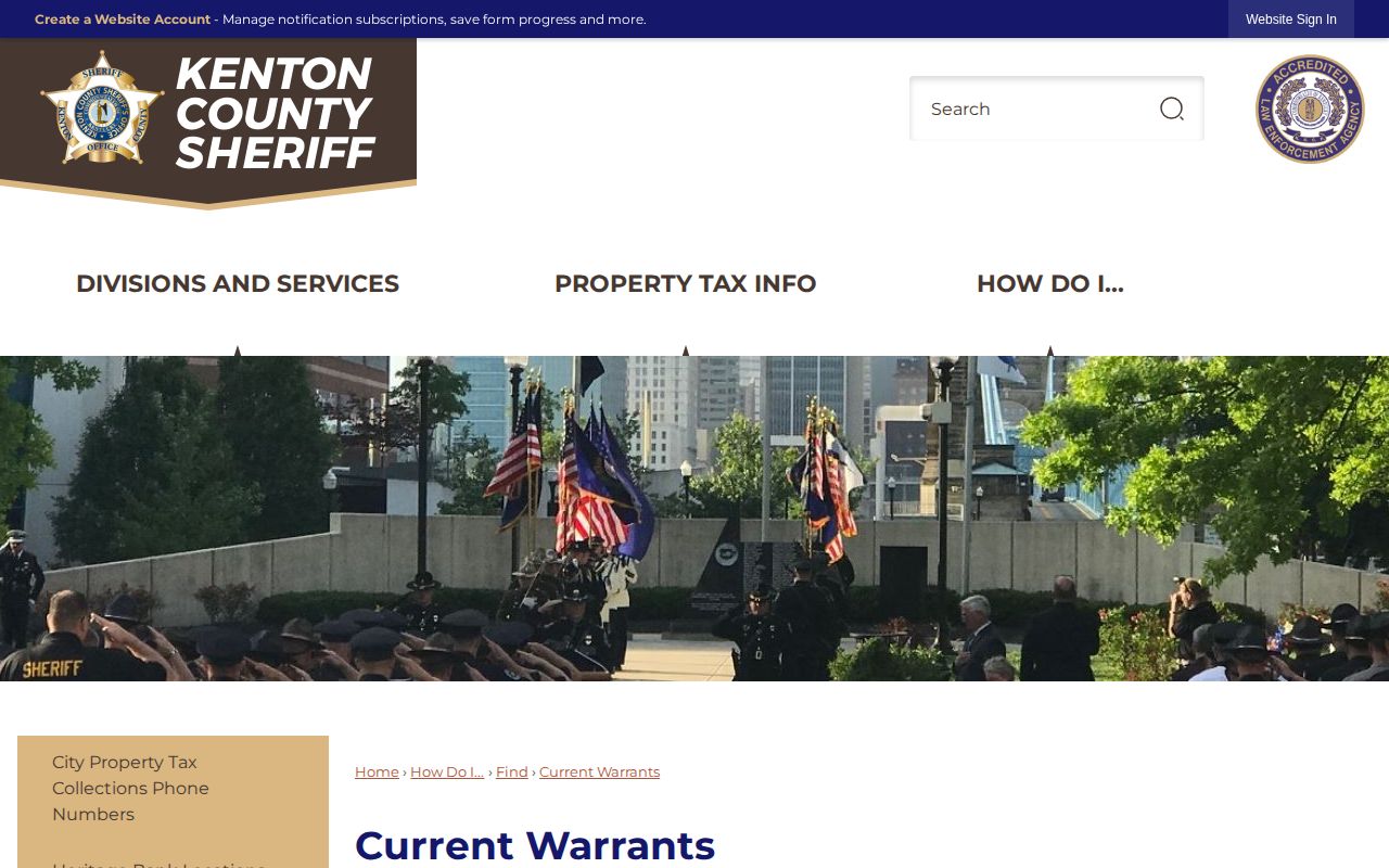 Kenton County Sheriff Current Warrants instructions